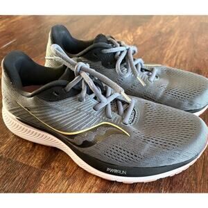 Saucony Women's Athletic Running Shoes Gray Mesh White Sole